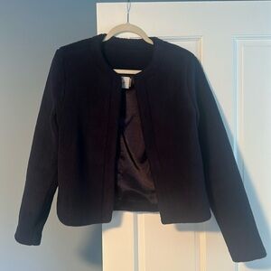 Dudley Stephen’s fleece collarless blazer. Navy. XS. Great condition.